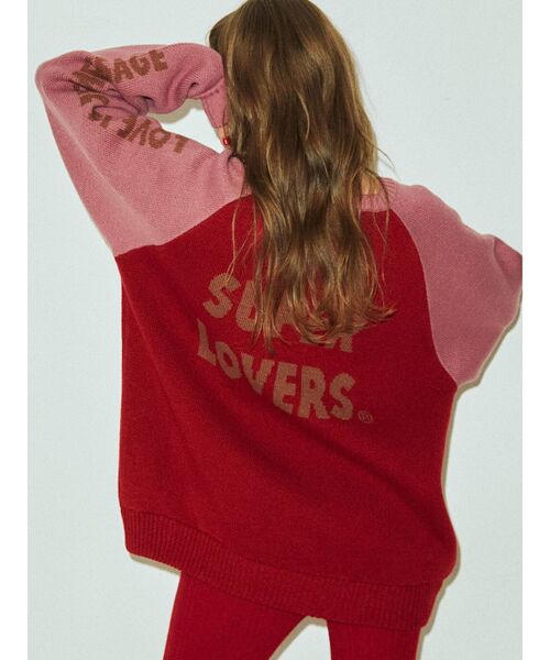 jouetie（ジュエティ）の「【コラボ】SUPER LOVERS ラグランニット