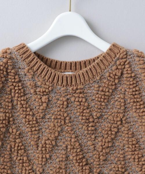 6（ロク）の「＜6(ROKU)＞JACQUARD KNIT NO SLEEVE PULLOVER/ニット