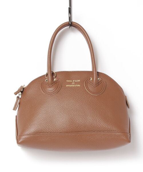 YOUNG & OLSEN The DRYGOODS STORE】/EMBOSSED LEATHER ZIP BOAT BAG S