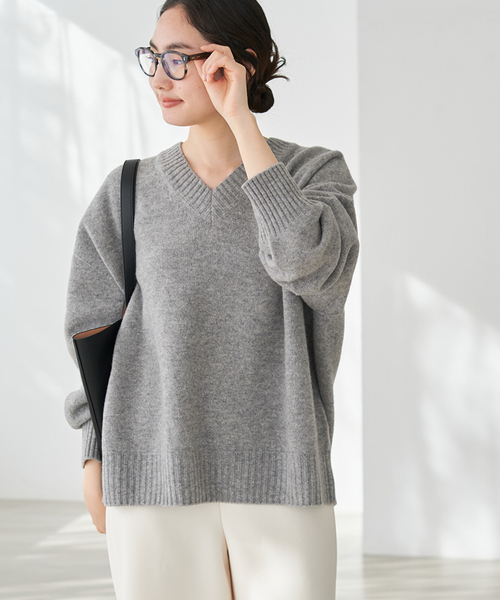 plage（プラージュ）の「《追加》ファインウールVネックプルオーバー
