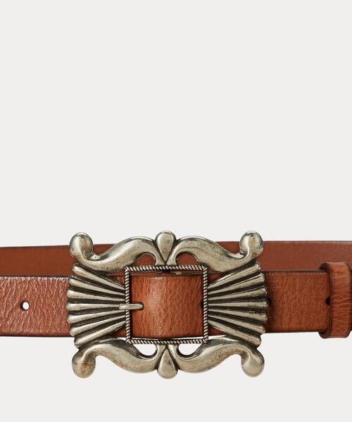 デコラティブバックル レザー ベルト（ベルト）｜POLO RALPH LAUREN