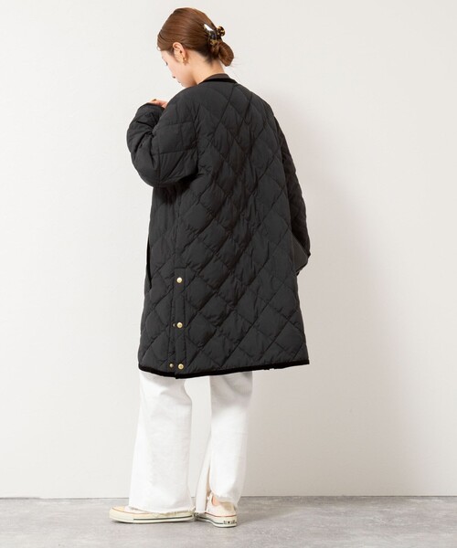 セール】【TAION×LIMONTA】別注ベロアパイピングロングダウン（ダウン