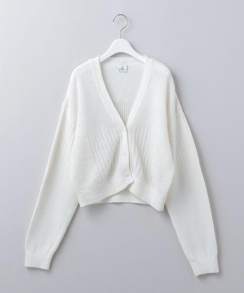 6（ロク）の「＜6(ROKU)＞MESH CARDIGAN/カーディガン（カーディガン