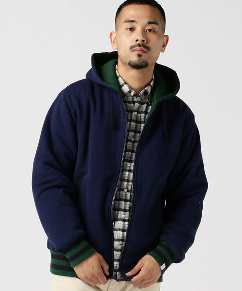 LOOPWHEELER × BEAMS PLUS / 別注 ダウン ジップ パーカー（スウェット