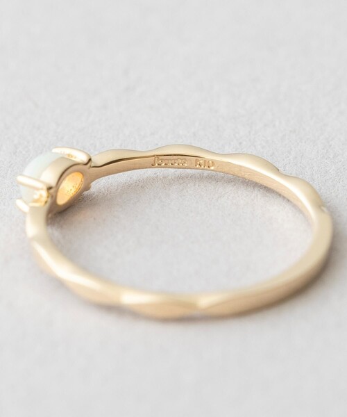 Jouete（ジュエッテ）の「○K10YG ピンキーリング オパール（リング