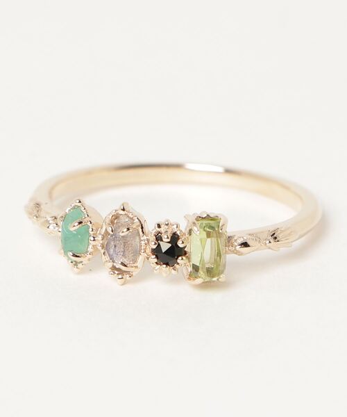 agete（アガット）の「K10マルチストーンリング（リング）」 - WEAR