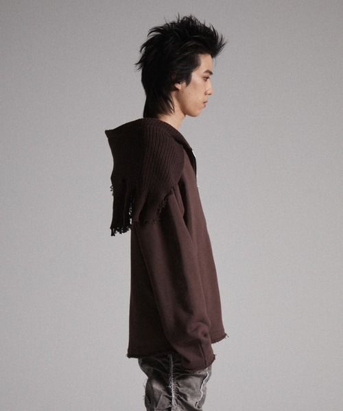 GRANCY（グランシー）の「【GRANCY】Knit Layered Design Zip Hoodie