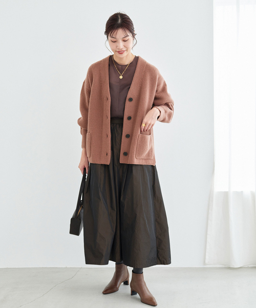 IENA（イエナ）の「AQUA畦ボックスシルエットカーディガン