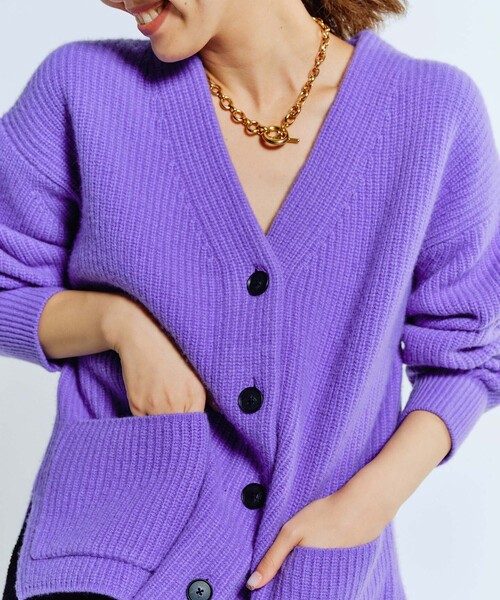 IENA（イエナ）の「AQUA畦ボックスシルエットカーディガン