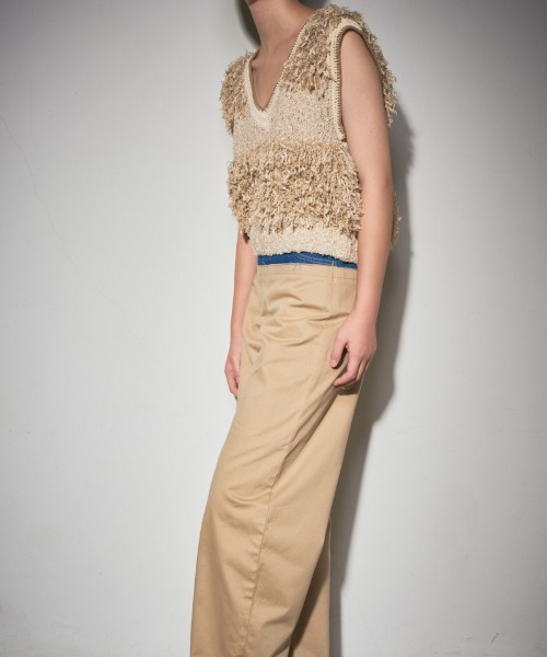 leinwande（ラインヴァンド）の「Tweed Fringe Top（その他トップス