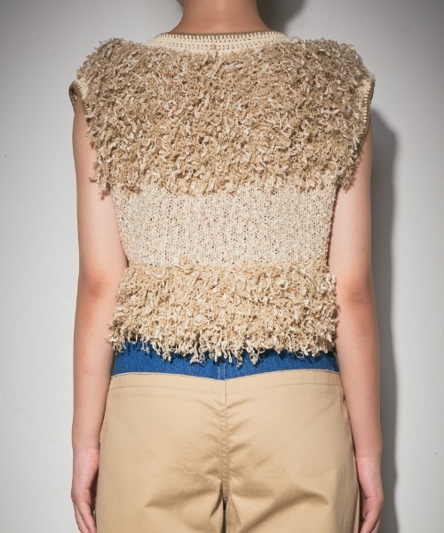leinwande（ラインヴァンド）の「Tweed Fringe Top（その他トップス