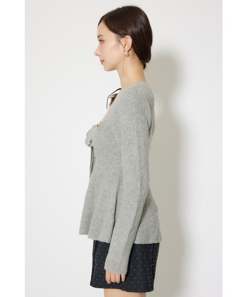 rienda（リエンダ）の「2WAYペプラムニットカーディガントップス 秋服