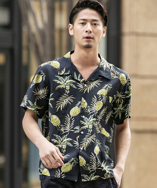 A.S.M（エーエスエム）の「ヴィンテージ パイナップル柄 オープン