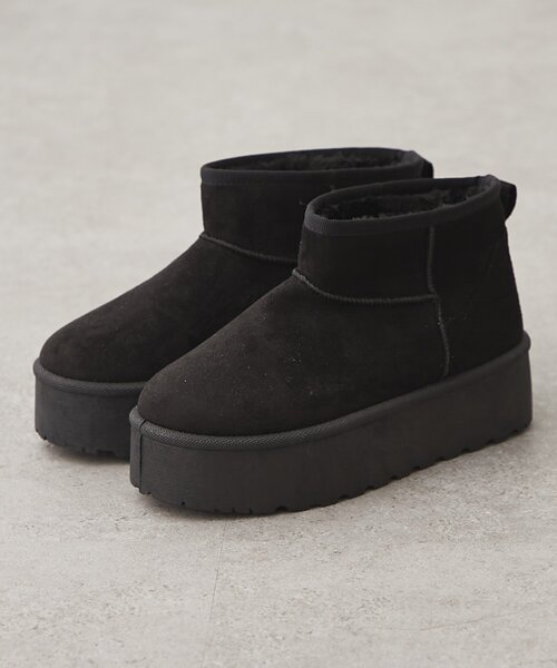 セール】フェイクムートンショートブーツ（ブーツ）｜Remind me and