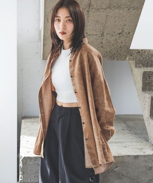 JEANASIS（ジーナシス）の「シェードブリーチBIGシャツ/105797（シャツ