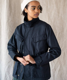 unfil アンフィル シルク＆コットンツイル ミリタリージャケット unfil