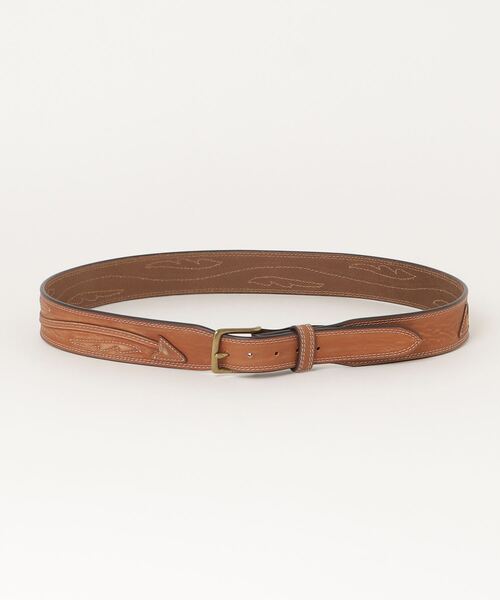 トップステッチド レザー ベルト（ベルト）｜POLO RALPH LAUREN（ポロ