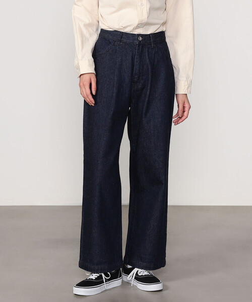 DANTON（ダントン）の「DANTON | タックデニムイージーパンツ WOMEN