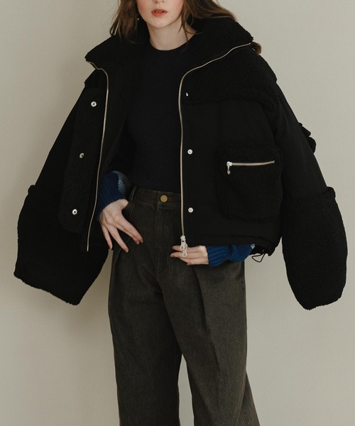 STUDIOUS（ステュディオス）の「【PINUE/ピヌエ】ボアコンビダウン