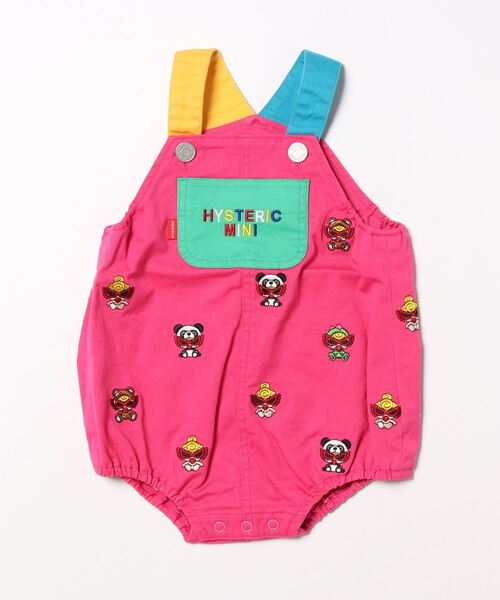 HYSTERIC MINI（ヒステリックミニ）の「DENIM パネル刺繍 サロペット
