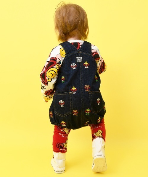 HYSTERIC MINI（ヒステリックミニ）の「DENIM パネル刺繍 サロペット