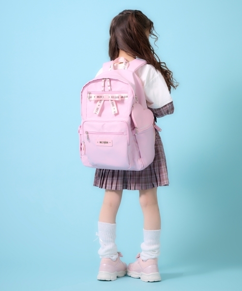 セール】約21L ハートポーチつきロゴリボンリュック（バックパック