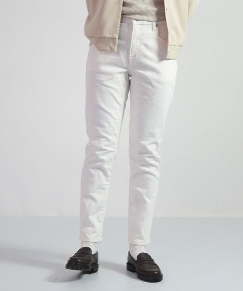 D.M.G / ディーエムジー] 11ozストレッチホワイトアンクルデニム