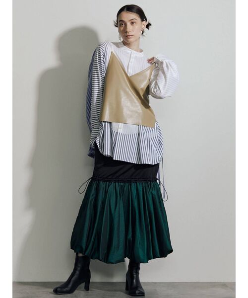 UN3D.（アンスリード）の「フェイクレザーキャミソール（キャミソール