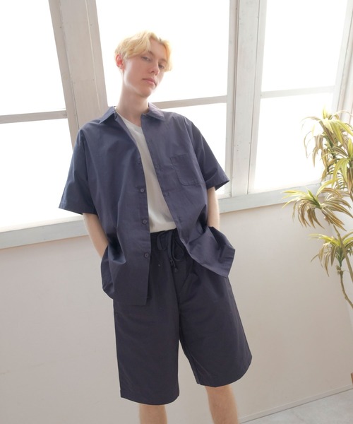 セール】開襟シャツセットアップ / セットアップ / 半袖 / 半ズボン
