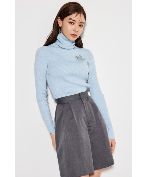 rienda（リエンダ）の「ラメルーズハイネックウォッシャブルニット