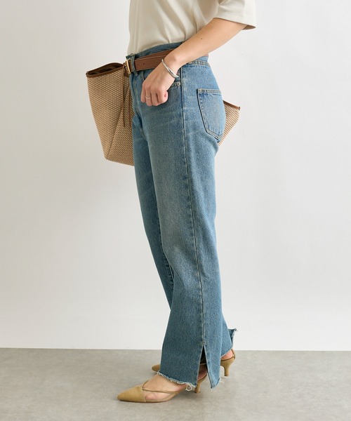 セール】全骨格美脚見え！/MONN.:. (モン)/slit DENIM（デニムパンツ