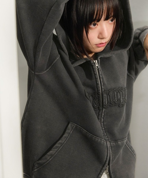 セール】【Snap club】ヴィンテージ加工 ダメージパッチロゴ ダブル