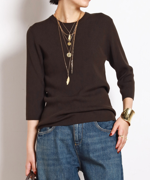 リブクルーネックプルオーバー（ニット/セーター）｜EVERYDAY I LIKE