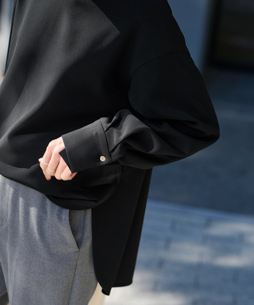 FRAMeWORK（フレームワーク）の「ダブルクロスタックスリーブブラウス