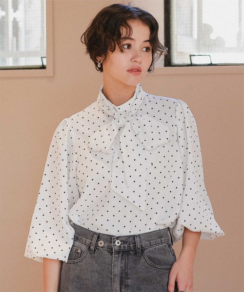 リボンボウタイブラウス（シャツ/ブラウス）｜titivate（ティティ