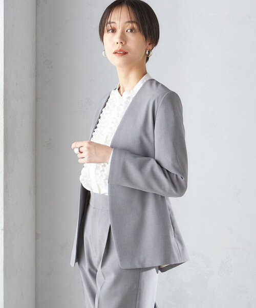 セール】〈手洗い可能／撥水加工／接触冷感〉カラーレス ジャケット