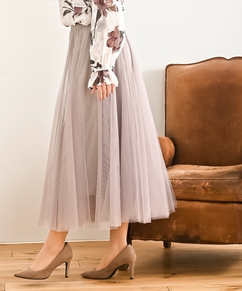 スーパーフレアーチュールスカート（スカート）｜rps（アールピーエス