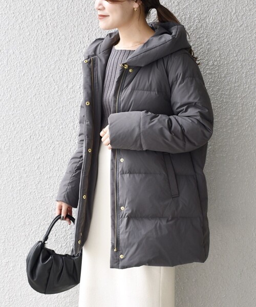 セール】*〈手洗い可能〉ショールカラー ミディ ダウン ◇（ダウン