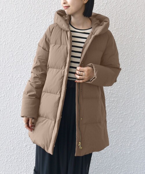 SHIPS（シップス）の「*〈手洗い可能〉ショールカラー ミディ ダウン