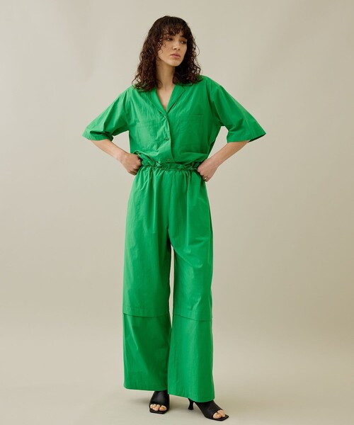 SAYAKA DAVIS/サヤカディヴィス】オープンカラージャンプスーツ