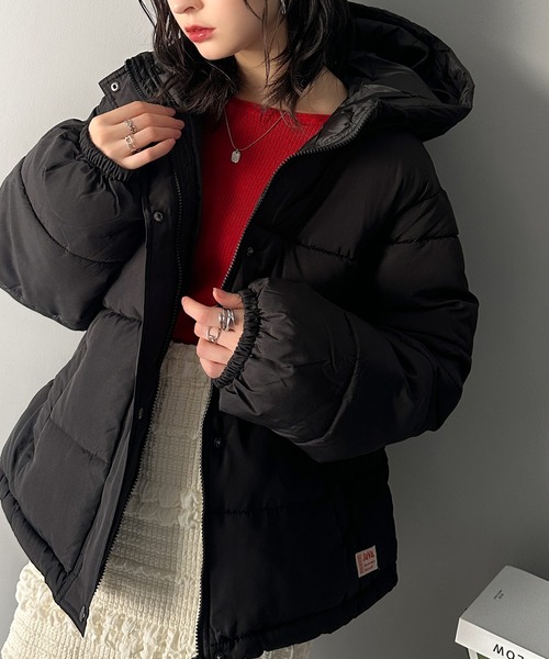 セール】《JaVa ジャバコラボ》 ぬくぬく暖か！ ショート丈 フード付き