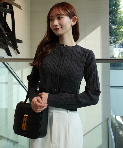 ZOZO限定商品＆限定カラー】リトルケーブルニットカーディガン