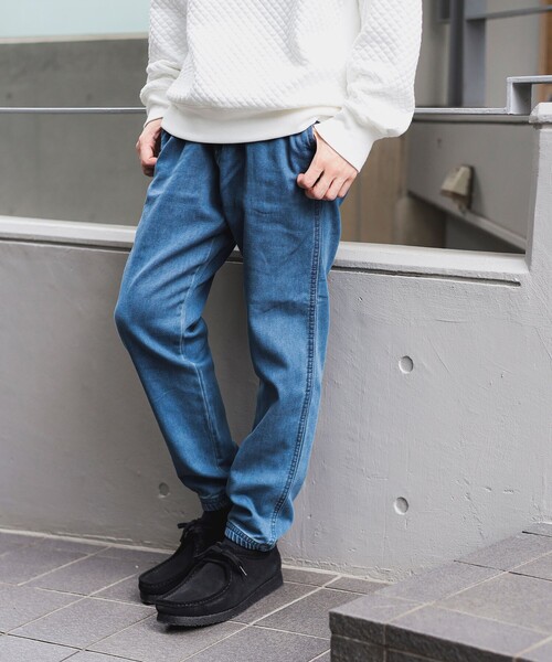 4色展開】スポーティ イージーパンツ（ストレッチ）（デニムパンツ