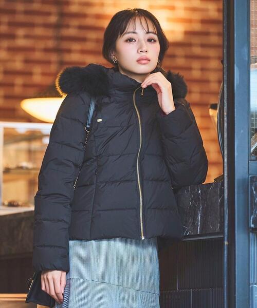 フォックスファー付ショートダウン（ダウンジャケット/コート