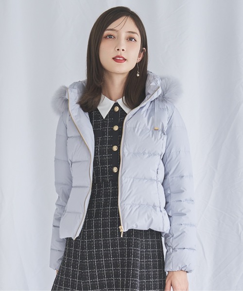 フォックスファー付ショートダウン（ダウンジャケット/コート