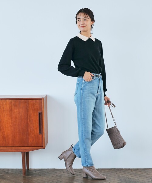 grove（グローブ）の「◇【S-LL】襟付きニットプルオーバー（ニット