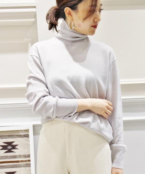 plage（プラージュ）の「Cashmere タートルネックプルオーバー