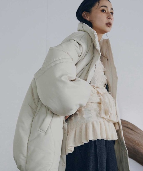 Ameri（アメリ）の「2WAY WAVE STITCH PADDED JACKET（その他アウター