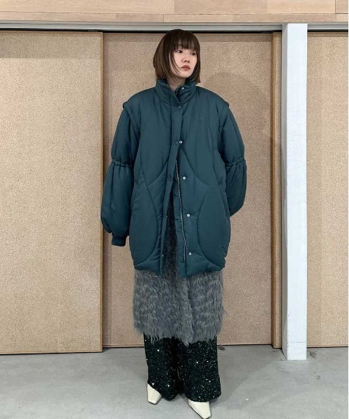 Ameri（アメリ）の「2WAY WAVE STITCH PADDED JACKET（その他アウター