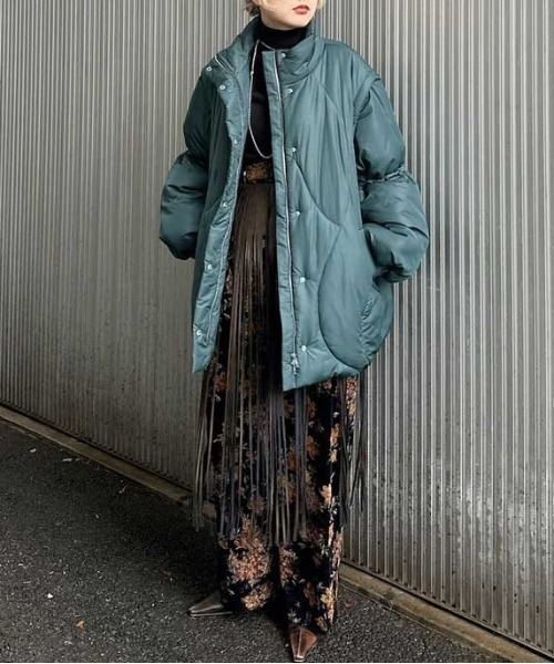 Ameri（アメリ）の「2WAY WAVE STITCH PADDED JACKET（その他アウター